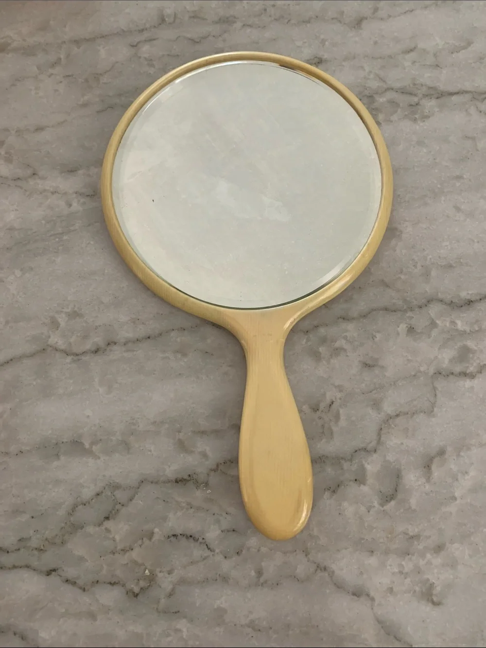 Vintage celluloid, Handheld Makeup Mirror - Classic Home vanity Accessory